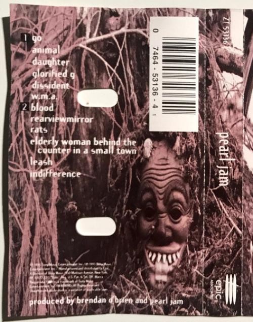 Pearl Jam - Five Against One 1993 Cass, Album ZT 53136, ZT53136