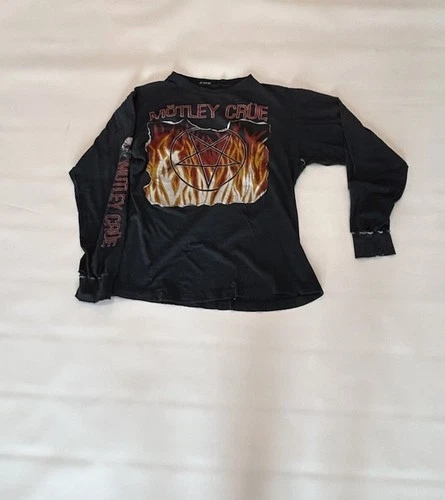 -84 Tour Motley Crue Concert Shirt Long Sleeve S 1980s vintage concert t-shirt, vintage, size M, single stitch, B+ condition