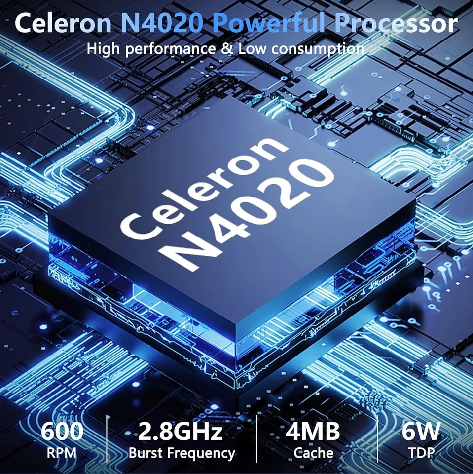 HUQPPQ 14 Inch Laptop Celeron N4020 Processor 6GB RAM 256GB SSD WIN11 Laptops - Image 3 of 4