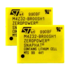 2x STMicroelectronics M4Z32-BR00SH1 ZEROPOWER BATTERY and CRYSTAL