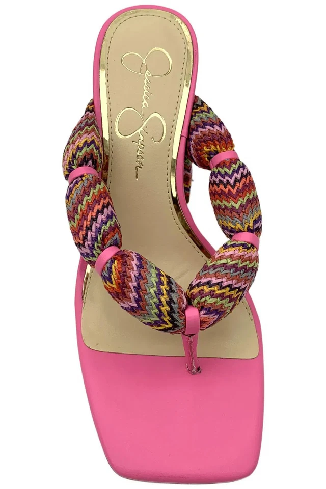 Sandalia Tanga Jessica Simpson Mujer Olimpio Tacón Rubor Multi Foto 2 de 3