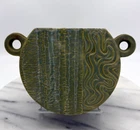 Vintage McCoy Pottery Hanging Pocket Planter Green Glaze Round Handles No Chain