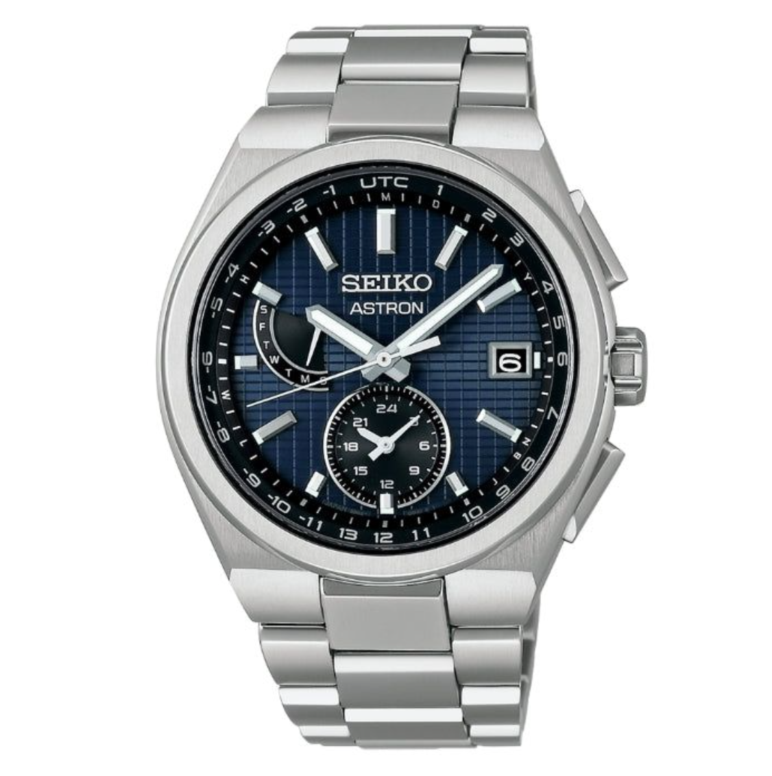 極美品✨SEIKO ソーラー シルバー チタン軽量 V137-0CS0 箱付き Seiko Astron SBXY065 NEXTER Men Watch Blue Dial Titanium Solar