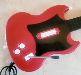 Playstation 2 PS2 Fat Console Bundle + 2 SG Guitar Hero W Games Rock Band Cords