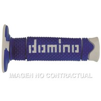 Griffe Domino Dsh Aus Road Blau-Weiß RäUmen D 22 MM L 120 MM FüR Motorrad