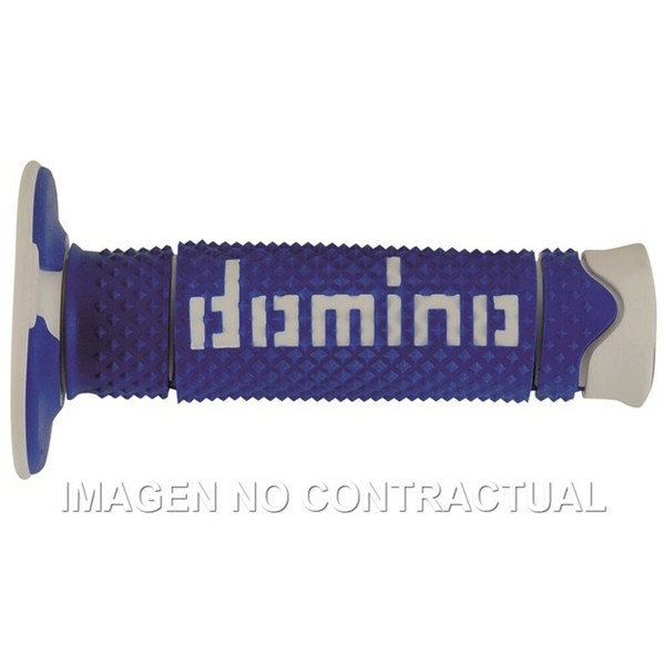 Griffe Domino Dsh Aus Road Blau-Weiß RäUmen D 22 MM L 120 MM FüR Motorrad-image