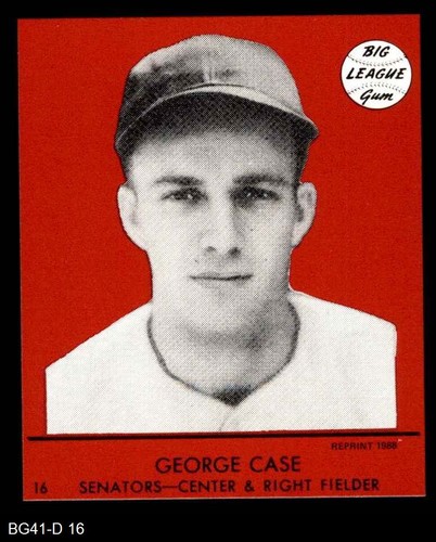 George Case [Red Background] #16 1941 Goudey card
