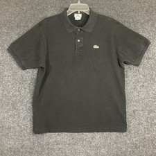 Lacoste Mens Short Sleeve Black Polo Shirt Size 6