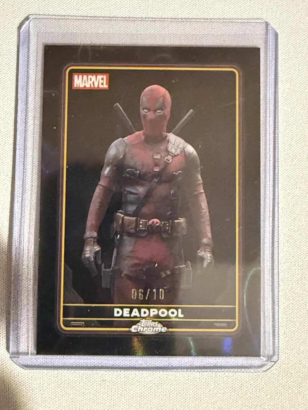 2025 Topps Chrome Deadpool #21 DeadPool  Black Lava Refractor #06/10