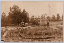 K41/ Germany Foreign RPPC Postcard c1915 Military Soldier Railroad Attack 427
