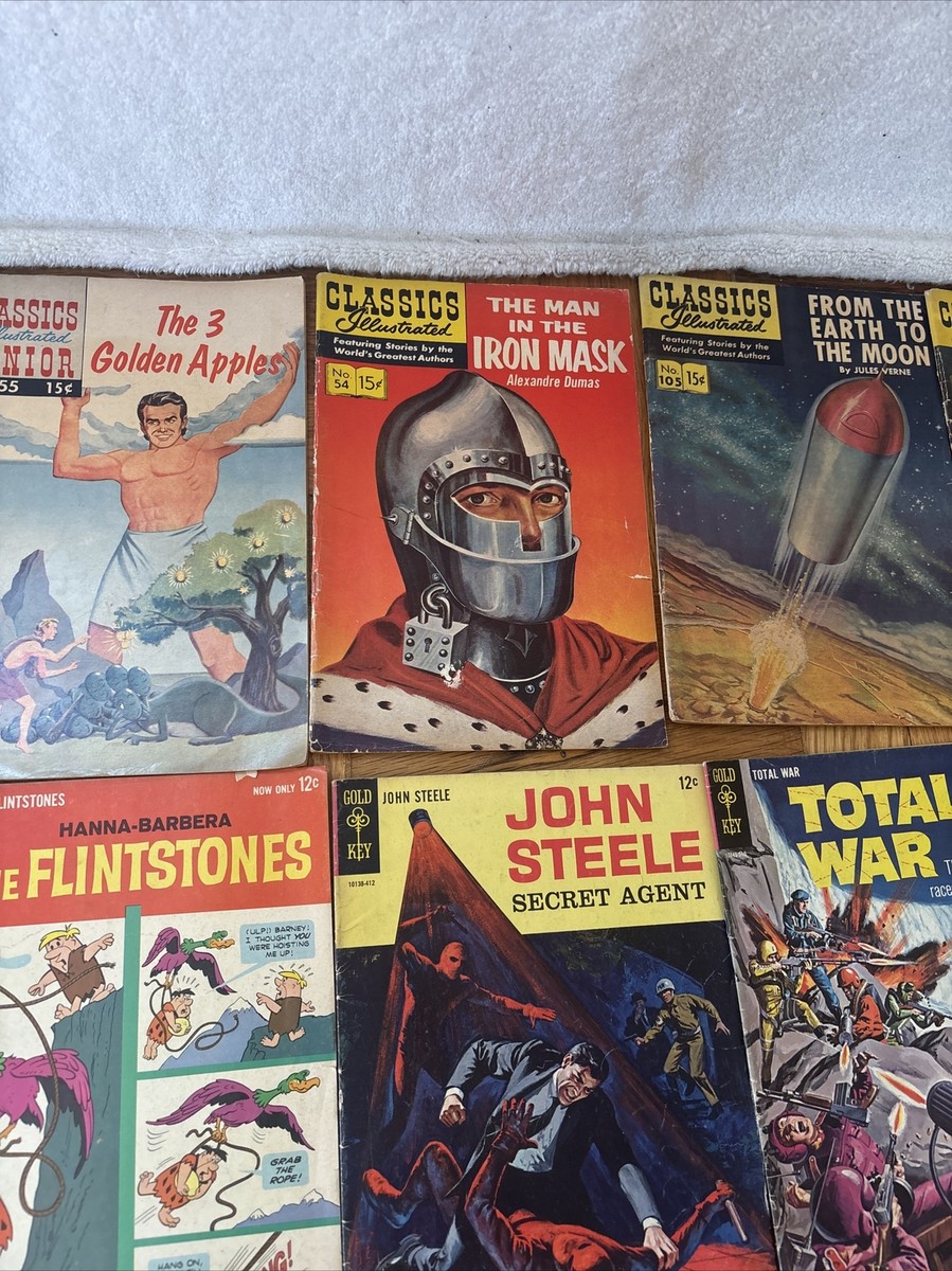 21 VINTAGE COMIC BOOKS- CLASSICS ILLUSTRATED DELL ,GOLD KEY