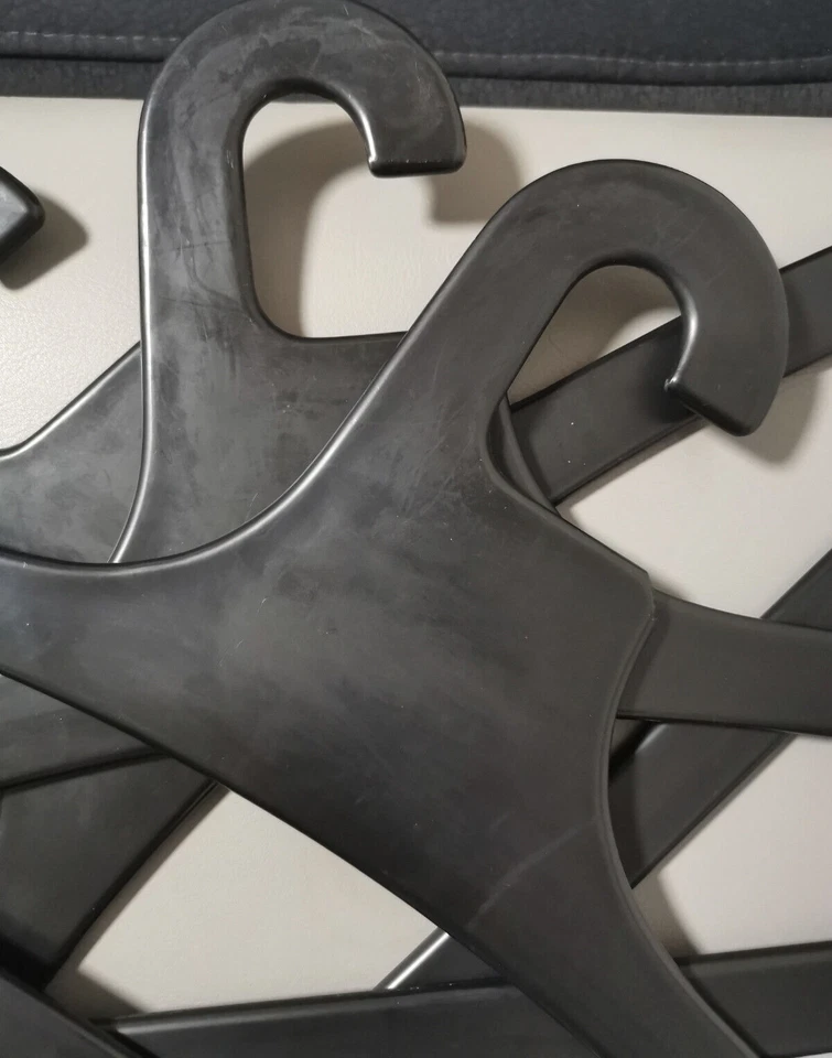 Kleiderbügel Design Kunststoff 3 x Bügel Retro in Schwarz Vintage ohne OVP - Bild 4 von 4