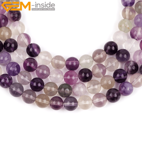 Beads for Jewelry Making 15" Strand Natural Fluorite Quartz Semi Precious 15" - Picture 5 of 6