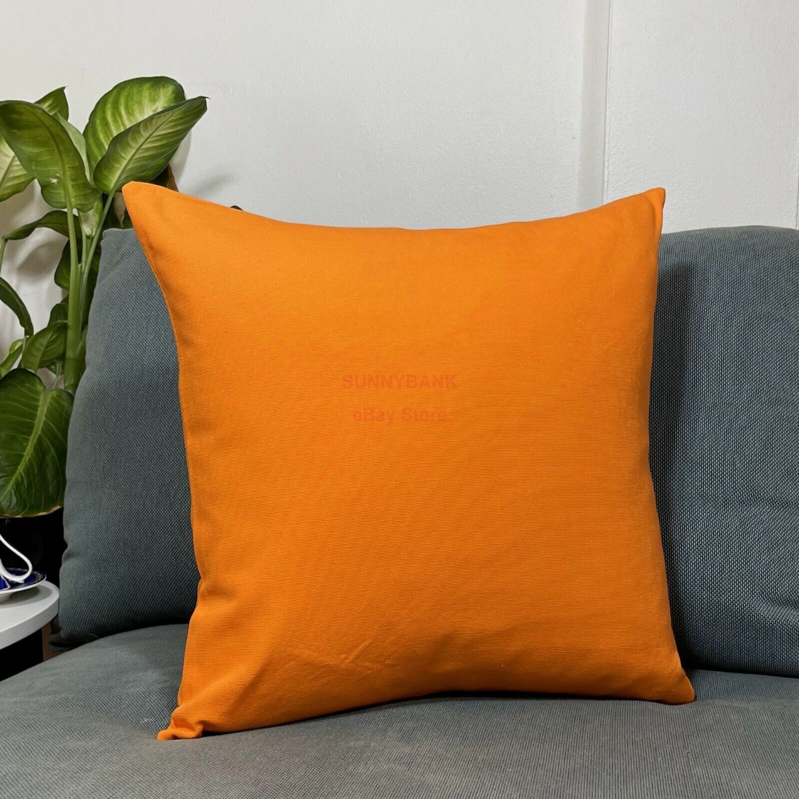 Plain Solid Colour Cushion Cover 100% Cotton Covers Canvas Throw Pillow ...