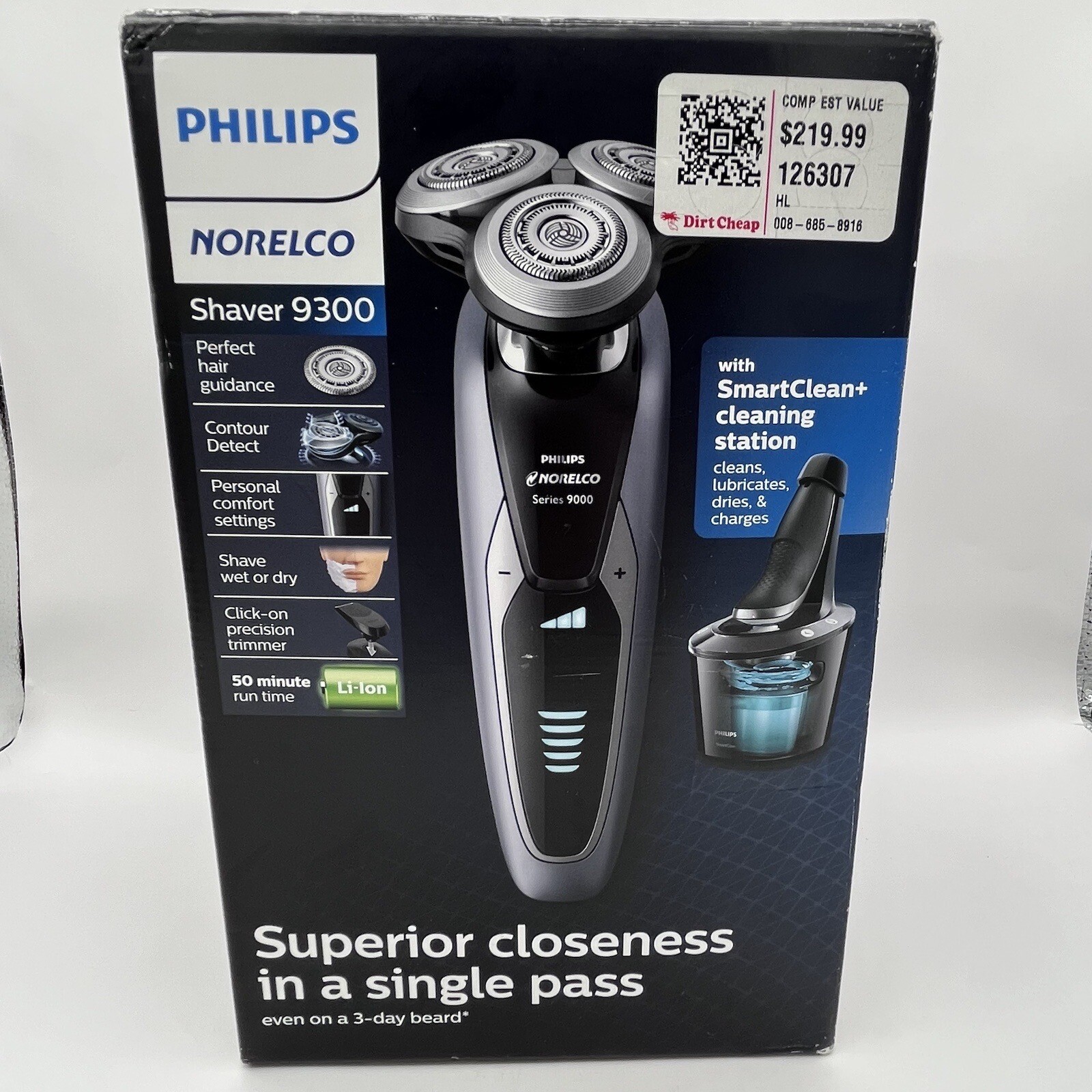 Philips Norelco Electric Shaver 9300 SmartClean (Model S9311/84) BRAND