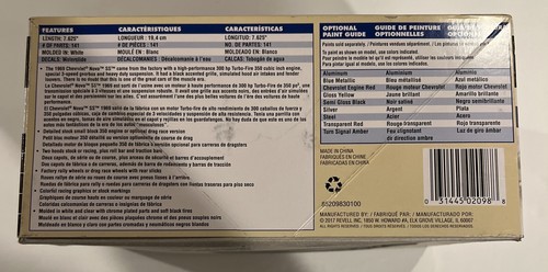 LEVEL 5 MODEL KIT 1969 CHEVROLET NOVA SS 2-IN-1 KIT 1/25 SCALE BY REVELL 85-2098 - Bild 3 von 9