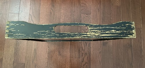 Bandeja de servir de madera de colección pintada a mano en negro ESCENA FLORAL con asas 22" x 15 - Imagen 4 de 9