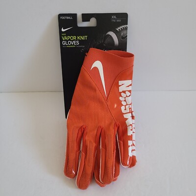 Nike Vapor Knit Football Gloves NCAA Clemson Tigers DX4020-809 Size XXL  Oran