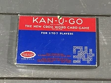 Vintage 1937 Kan-U-Go The New Cross Word Card Game Complete 60 Cards Red Backs