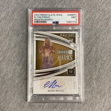 2022 Panini Immaculate WWE Modern Marks Elton Prince PSA 9 Rookie Auto