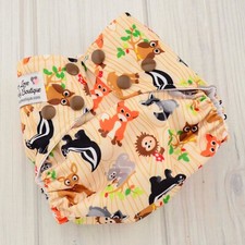 One Size Cloth Diaper Cover, Forest Animals, Waterproof Baby Diaper AI2