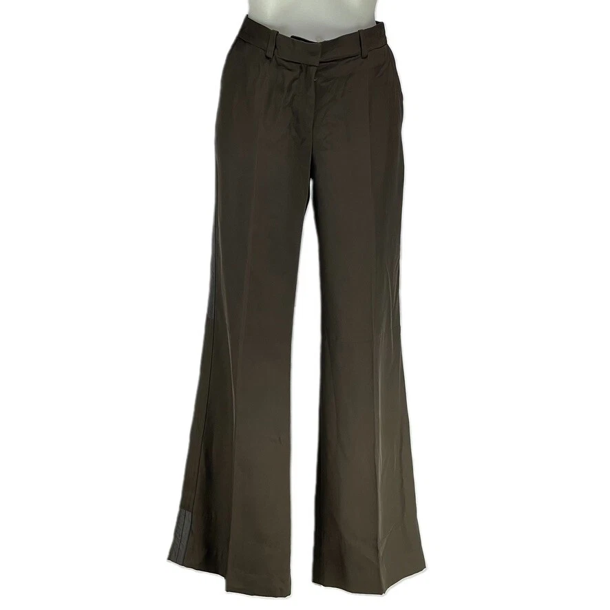 SAINT LAURENT (YSL) Pantaloni YVES SAINT LAURENT Rive Gauche Marroni Smoking Donna Taglia Euro 42 US 10 NUOVI