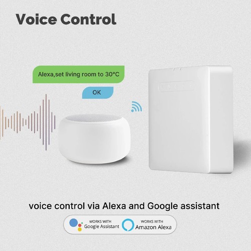 Wifi Tuya Termostato Inteligente para Piloto Alambre Calefacción Radiador Alexa Google MOES - Imagen 24 de 24