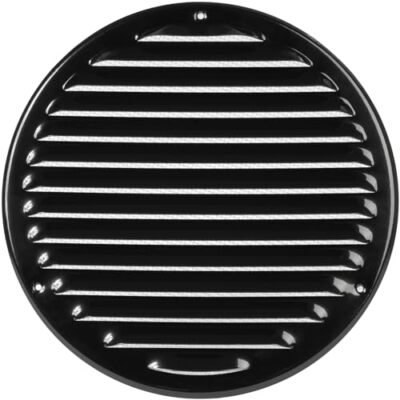 8'' Inch Metal Black Vent Cover - Round Soffit Vent - Air Vent Louver - Grill...