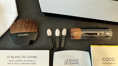 CHANEL Skin Care Samples Lot Le Blanc/Hydra Serum/Mascara/Brush