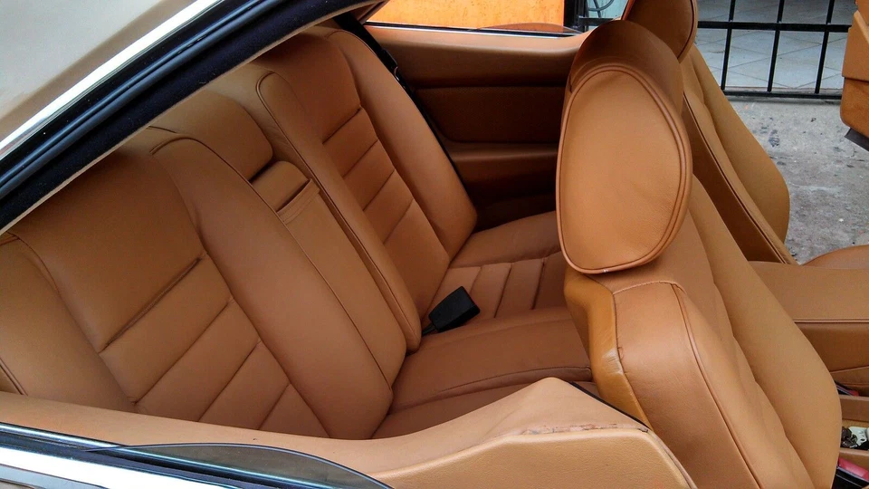 Se adapta a fundas de asiento de cuero de repuesto para Mercedes 380SEC 500SEC 560SEC W126 1980-91 Foto 3 de 4