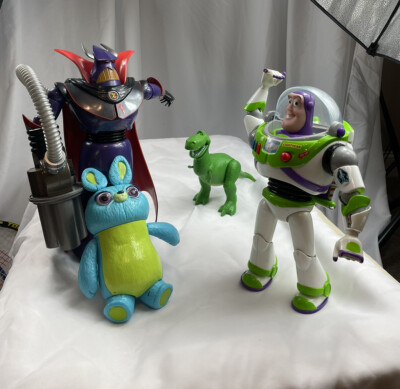 Disney Toy Story 12'' Talking Buzz Lightyear & Zurg Bunny Rex Bundle Lightly Used