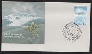 AAT Antarctic Territory First Day Cover FDC 1986 25th Antarctic Treaty (3000)