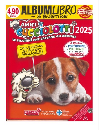 Soft Cardboard Album + 3 Bags Of Figurine Friends Puppies Pizzardi 2025