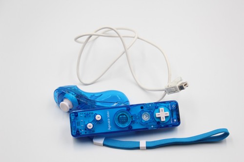 2 Nintendo Wii Controllers with 1 Nunchuck Controller (Blue) Rock Candy - Picture 3 of 6