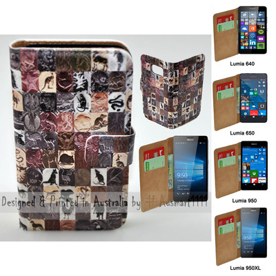 For Nokia Series - World Coins Print Theme Wallet Mobile Phone Case Cover