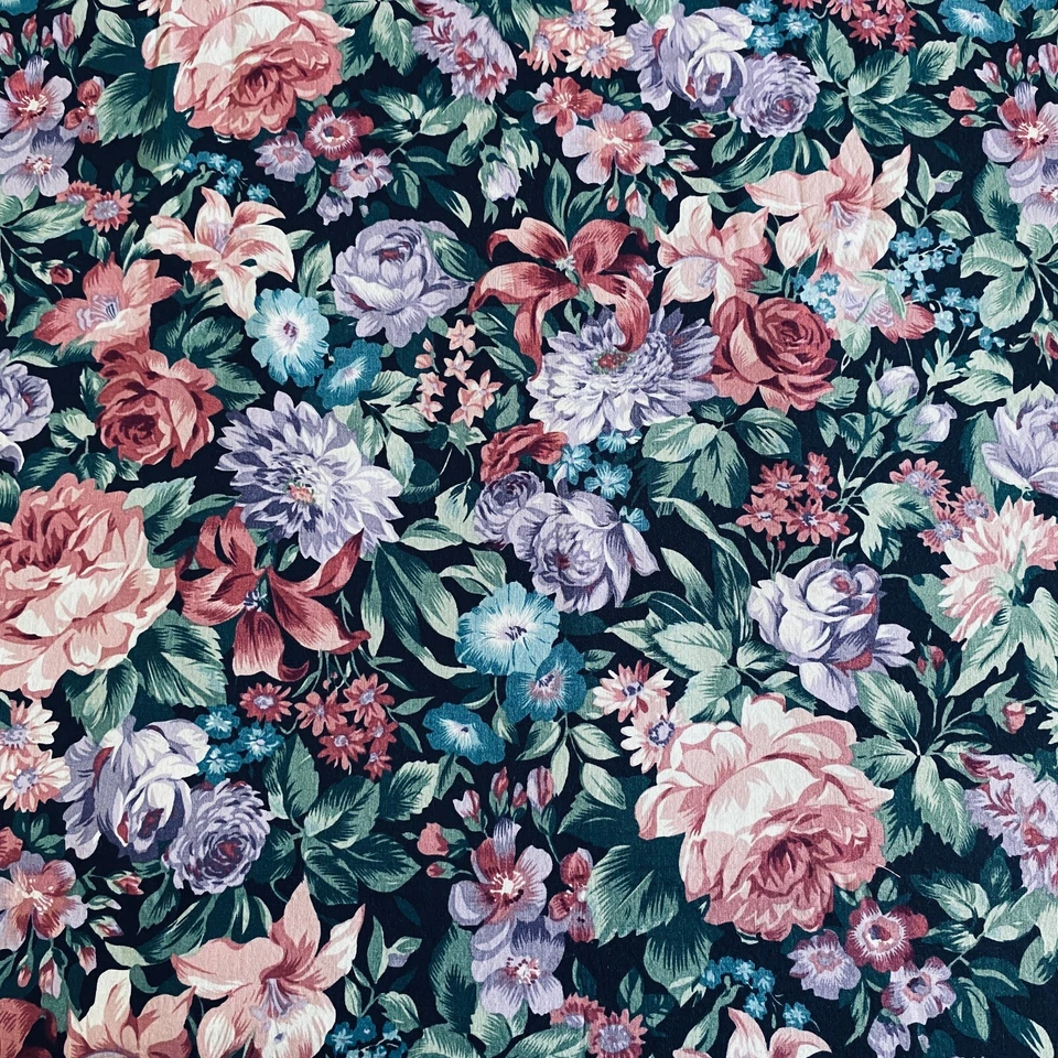 Tela floral pantera vintage de 1,3 años acolchado algodón seda Northcott Foto 4 de 4