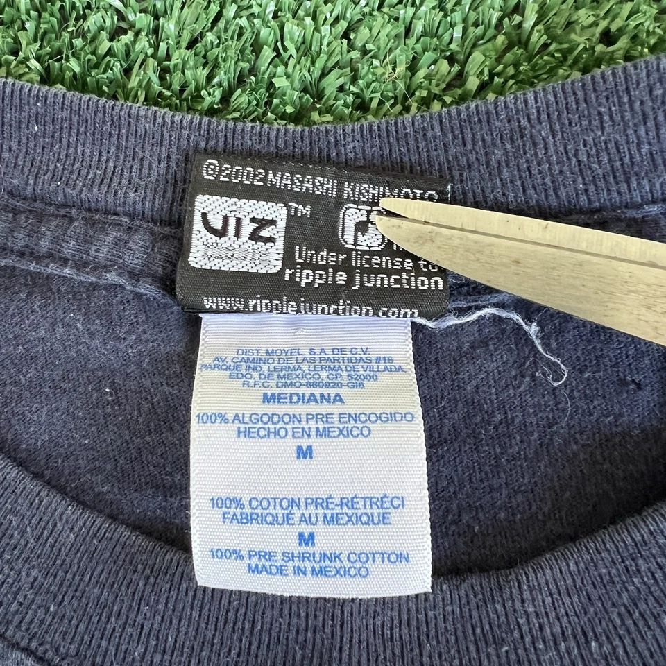 Vintage Rare Y2K 2002 Naruto Manga Anime All Characters Navy Blue T-Shirt Medium - Image 4 of 4