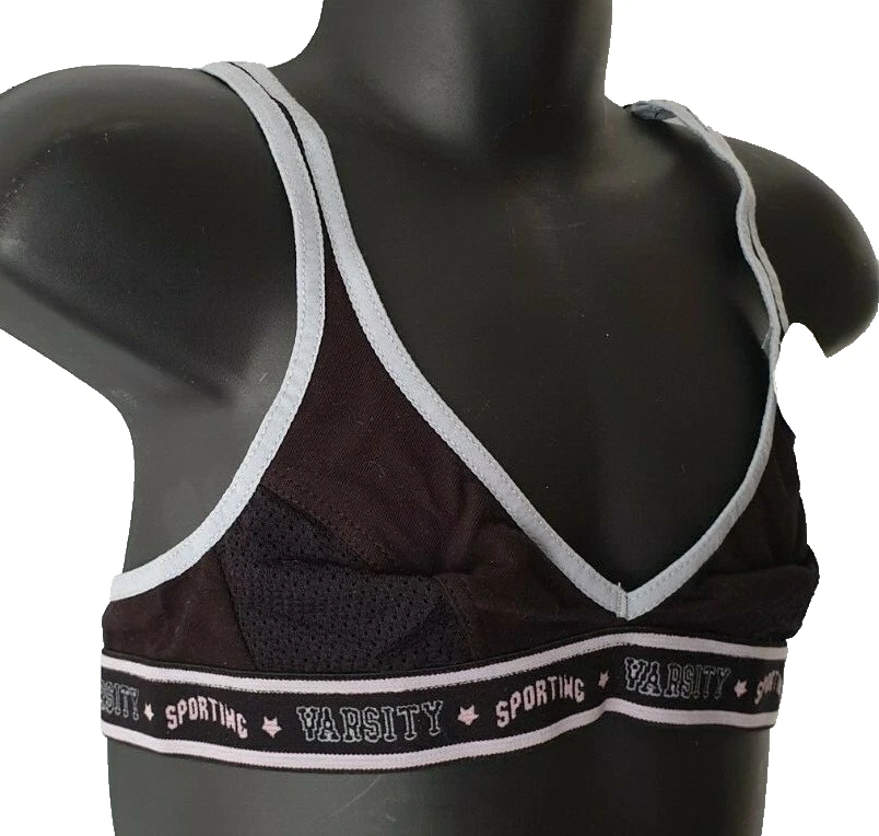 Nuevo con etiquetas Sujetador Deportivo Suave Ajustable Negro Marca Absorba Talla 70B Niñas Talla 70B AUS 7B Estilo Top Foto 2 de 2