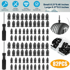 80PC Car Vacuum Tire Repair Nail Rubber Screw Nails  Screwdriver Tool Set w/Box