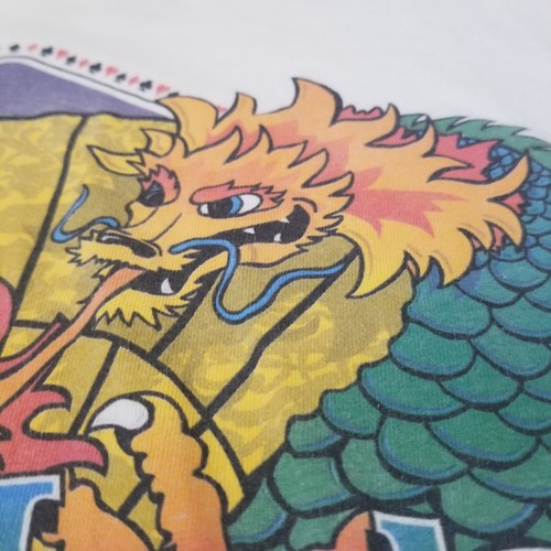 Vintage Lady Luck Casino Hotel weißes T-Shirt Größe XL große Grafik (gefleckter Kragen) - Bild 6 von 12