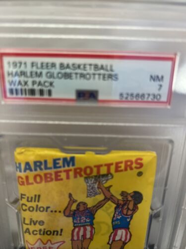 1971-72 PSA 7 HARLEM GLOBETROTTERS ungeöffnetes Wax Pack - low pop! - Bild 2 von 4