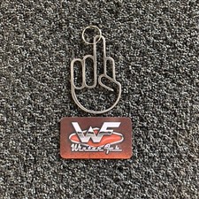 Key Chain - Middle Finger - Rear View Mirror Hanger - Metal - Steel Key Chain - Middle Finger - Rear View Mirror Hanger - Metal - Steel