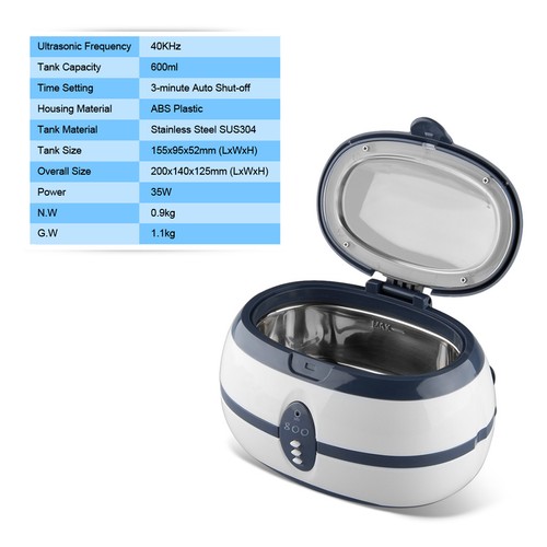 Digital Ultrasonic Cleaner Ultra Sonic Timer Tank Bath Cleaning Basket Jewellery - Picture 6 of 12