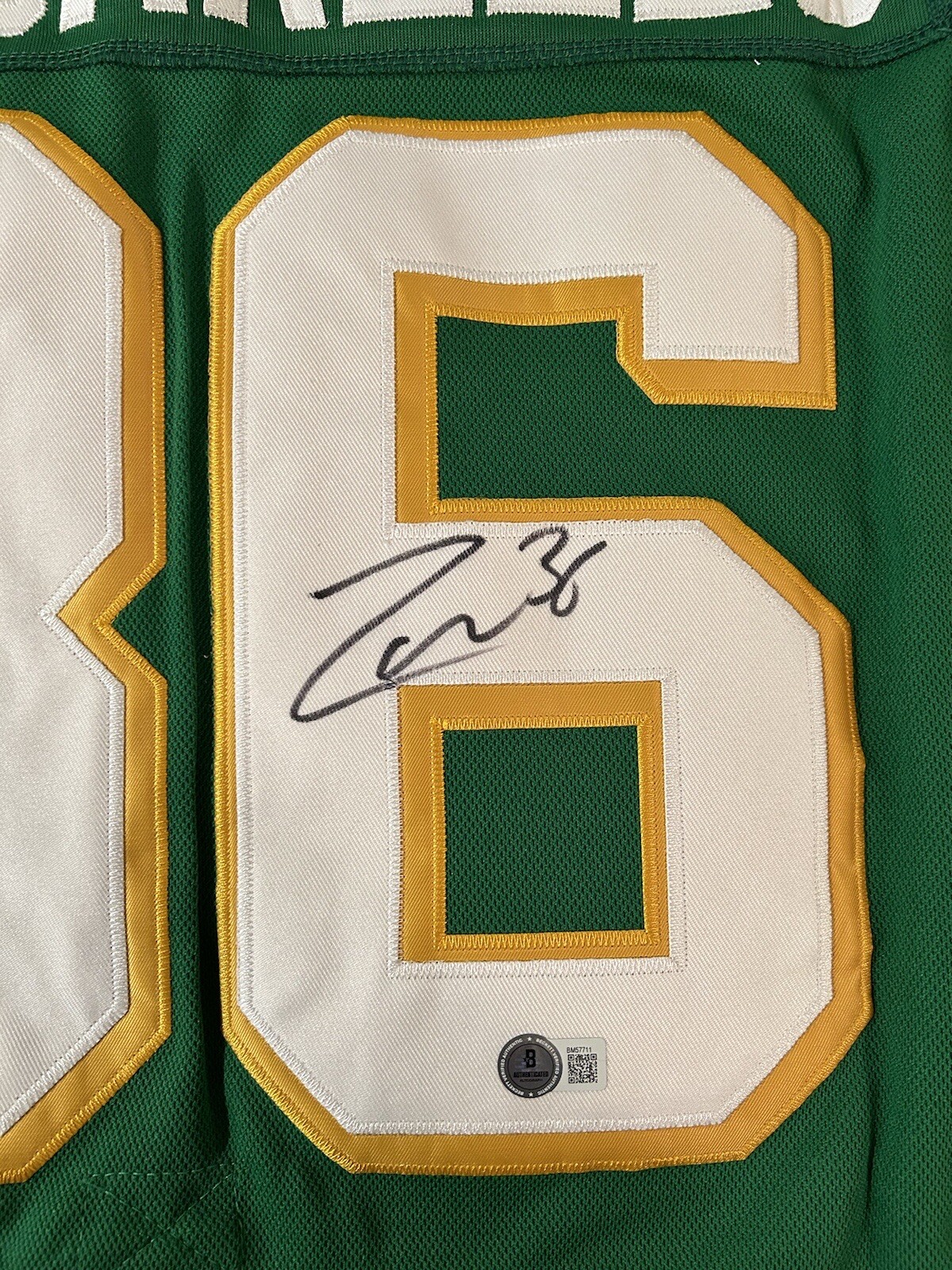 Mats Zuccarello Signed Minnesota Wild Custom jersey Beckett Certified