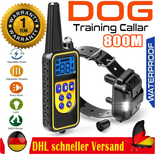 Hunde Elektro Antibell Halsband Collar Trainer Erziehungshalsband Stromschlag DE - Bild 2 von 15