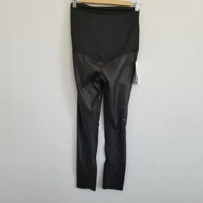 NWT Isabel Maternity Black Crossover Panel Leggings Size Medium