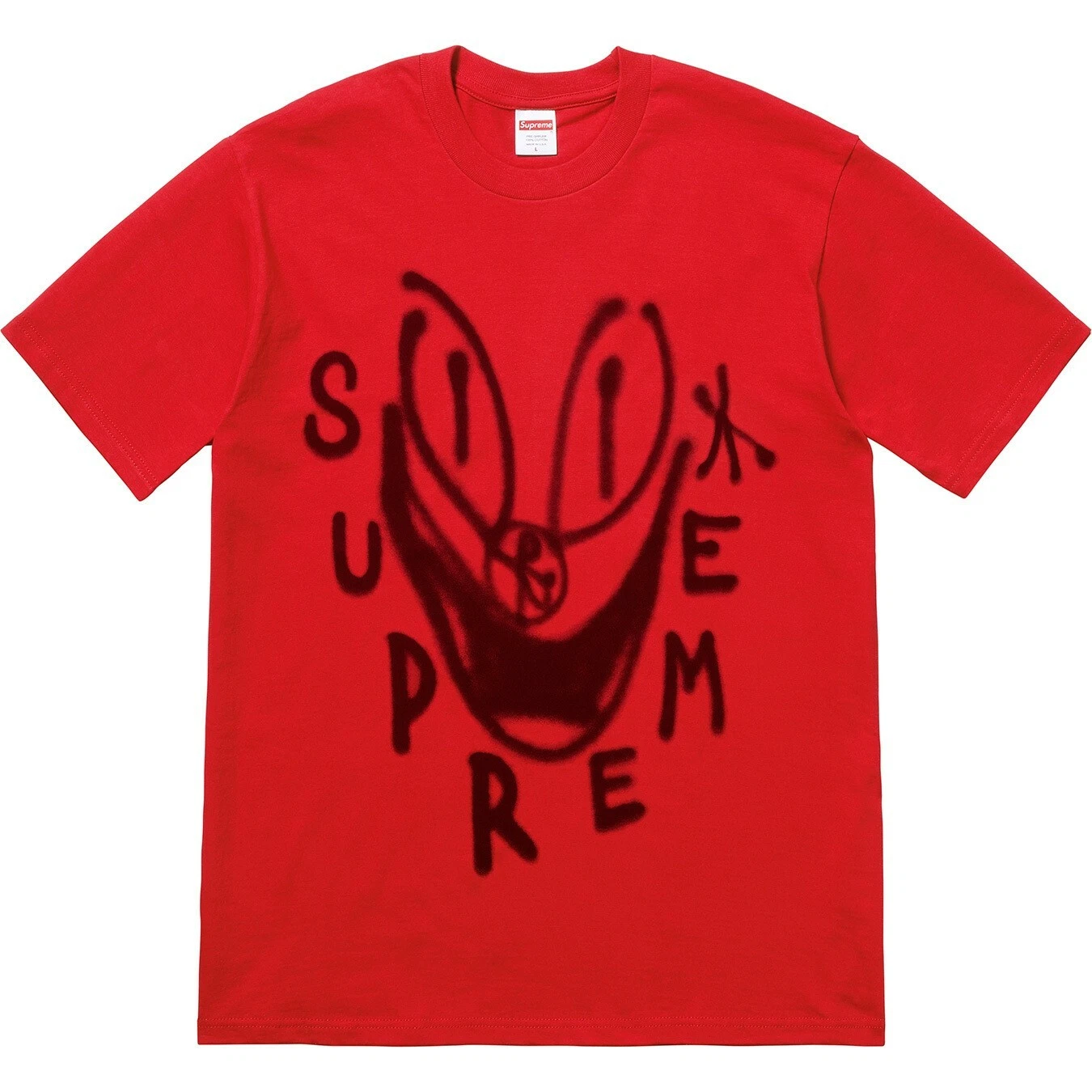 T shirt OG SUPREME SMILE   Rouge   NEUF   Taille Medium   SS18