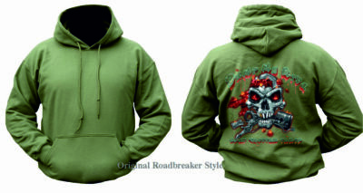 Kapuzenpullover Oliv Auto US Car Biker Chopper-&Motorradmotiv Modell Dump My