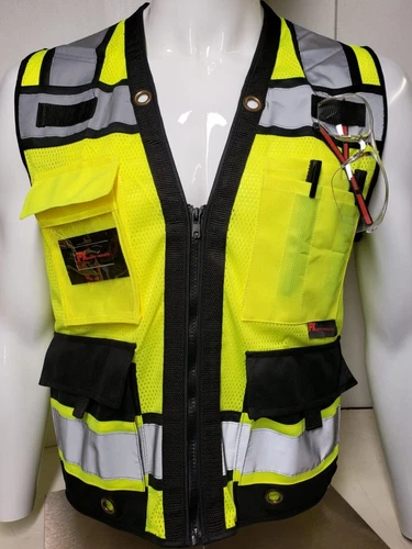 Surveyor vest with tablet pocket. - product listing photo