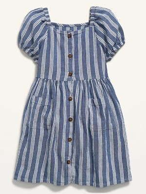 blue and white striped dress with pockets Making My Way Home Cotton Blue Stripe Short Sleeve Maxi Dress
